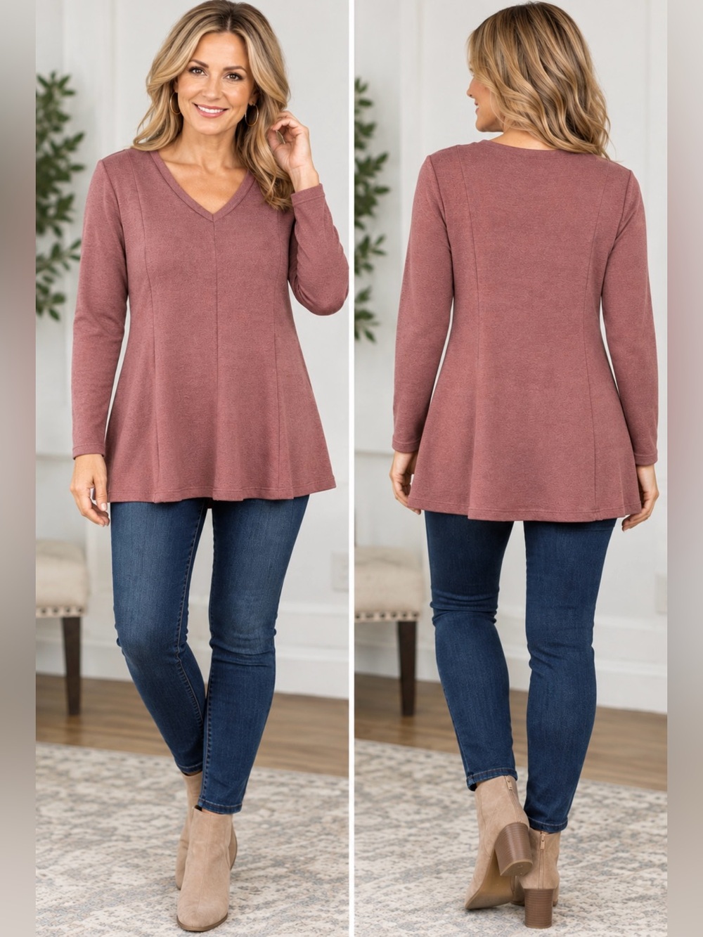d&co. Denim + Company Tunic — Size XS